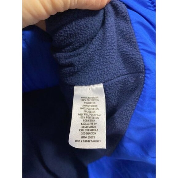 Carter’s Blue Puffer Vest Full Zip Youth Logo Fleece Lined EUC Size 6 Warm - Picture 7 of 8